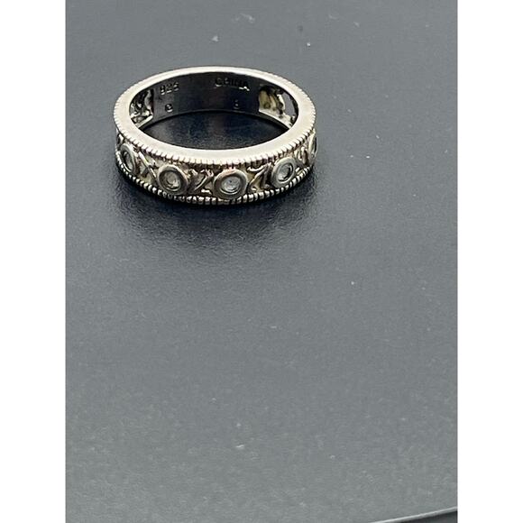 Ross Simon 925 Designer Signed Blue Topaz Sterling Silver Band Ring Sz 8.5 - Picture 11 of 15